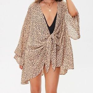 Cheetah Kaftan Swim Cover-up